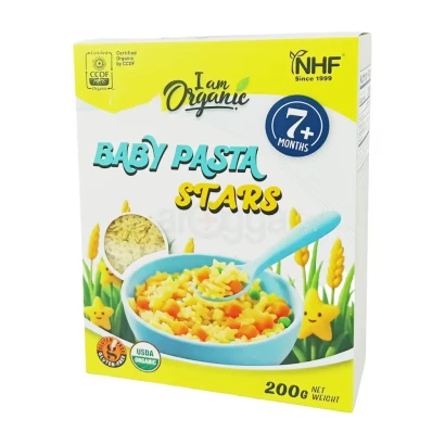 NHF I Am Organic Baby Stars Pasta Gluten Free (7+mnths) 200g
