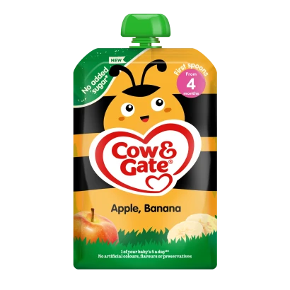 Cow & Gate Apple, Banana Puree (From 4+mnths) 100gm
