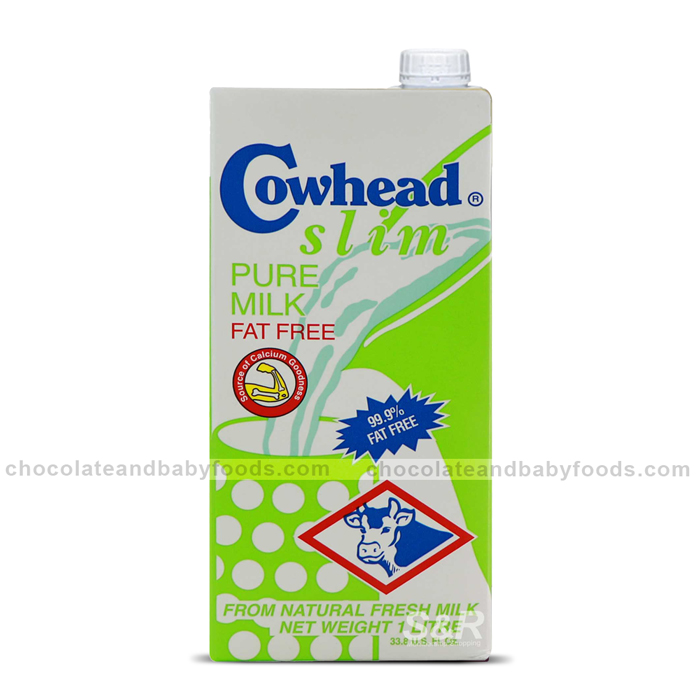 Cowhead Slim Fat Free Pure Liquid Milk 1litre