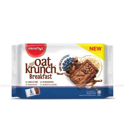 Munchy's Dark Choc & Blueberry Oat Krunch Breakfast 192gm