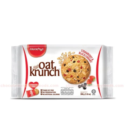 Munchy's Oat Krunch Strawberry & Blackcurrant Crackers 208gm