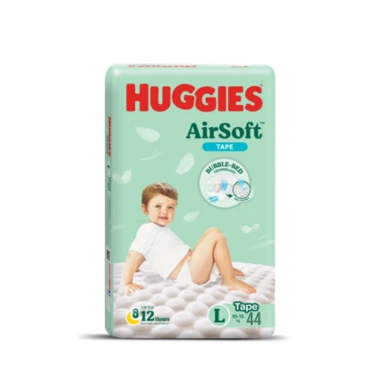 Huggies Air Soft Tape Size-L (10-15kg) 44pcs