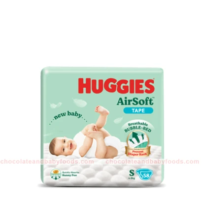 Huggies Air Soft Tape Size-S (4-8kg) 58pcs