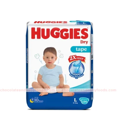 Huggies Dry Tape Size- L (9-14KG) 54 pcs