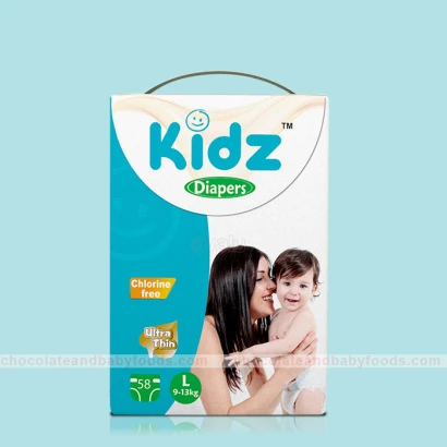 Kidz Diapers (Belt System) Size - L (9-13kg) 58pcs