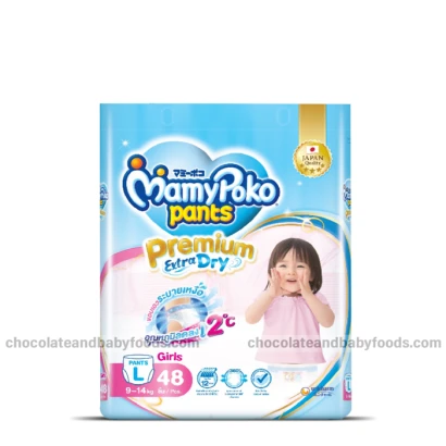 Mamy Poko Pants Premium Extra Dry Size - L (9-14kg) 48pcs (Girls)