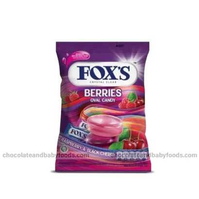 Fox's Berries Raspberry & Black Cherry Oval Candy 125gm