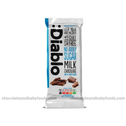 Diablo No Added Sugar Milk Chocolate with Sweetener Bar 85gm