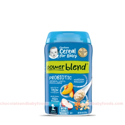 Gerber Probiotic Oatmeal Lentil Peach & Apple Cereal (6+mnths) 227gm