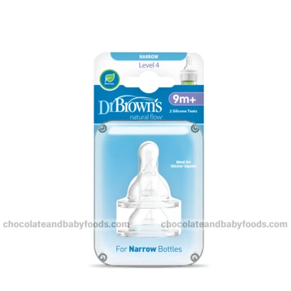 Dr Brown's Narrow Level-4 (2 Silicone Teats) 9m+