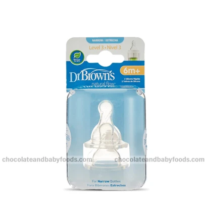 Dr Brown's Narrow Level-3 (2 Silicone Teats) 6m+