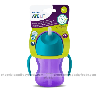 Philips Avent Bendy Straw Cup (9m+) 200ml (Purple)