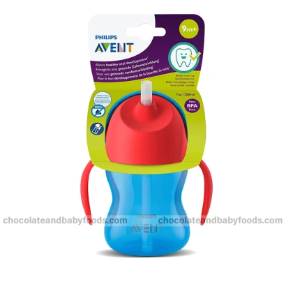 Philips Avent Bendy Straw Cup (9m+) 200ml (Blue)