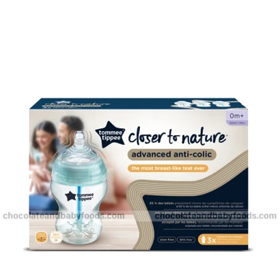 Tommee Tippee Closer To Nature Advanced Anti-Colic Feeding Bottle (0m+) 260ml (3pcs Box)