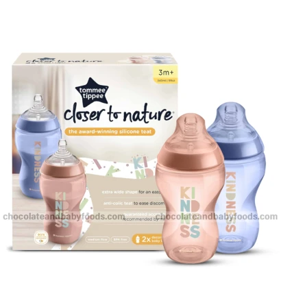 Tommee Tippee Closer To Nature Decorated Baby Bottle (3m+) 340ml (2pcs Box)