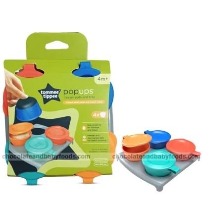 Tommee Tippee Popups Freezer Pots & Tray 4m+ (4pcs)