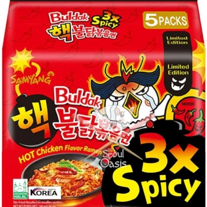 Samyang Buldak 3X Spicy Noodles 5pcs Pack