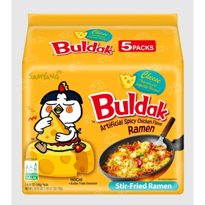 Samyang Buldak Cheese Hot Ramen 5pcs Pack