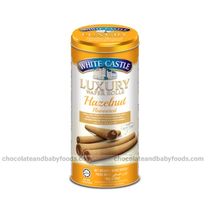 White Castle Luxury Wafer Rolls Hazelnut Flavor 100gm