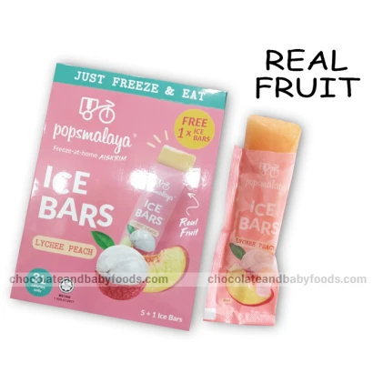 Popsmalaya Lychee Peach Ice Bars (6pcs) 270ml