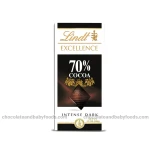 Lindt Excellence 70% Cocoa Intense Dark Chocolate Bar 100gm