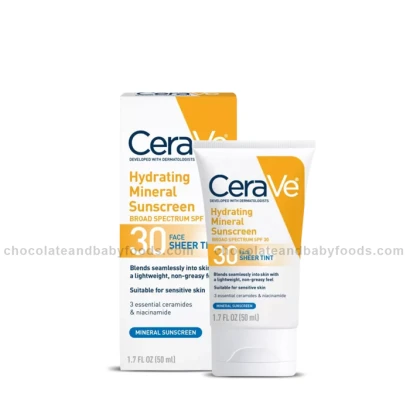 CeraVe Hydrating Mineral Sunscreen (Broad Spectrum SPF 30) 50ml