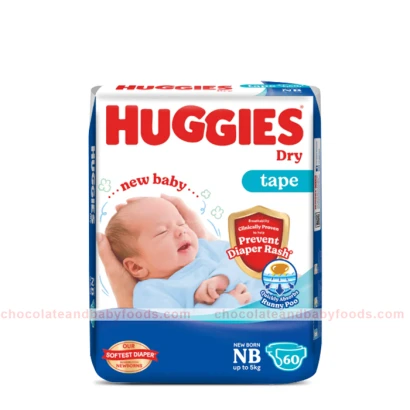 Huggies Dry Tape NB (Upto 5KG) 60 pcs