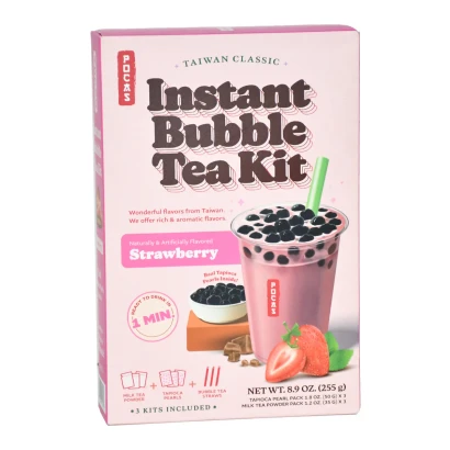 Instant Bubble Tea Kit Strawberry Flavor 255gm