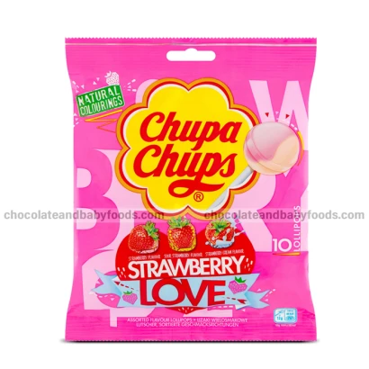 Chupa Chups Strawberry Love (10pcs Lollipops) 120gm
