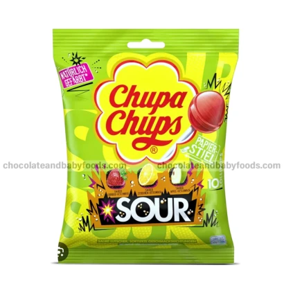 Chupa Chups Sour (10pcs Lollipops) 120gm