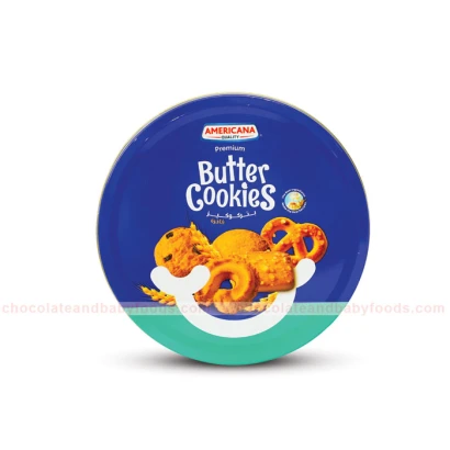 Americano Premium Butter Cookies 454gm (Blue Tin)