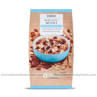 Tesco No Added Sugar or Salt Swiss Style Muesli Wholesome Multigrains 1kg