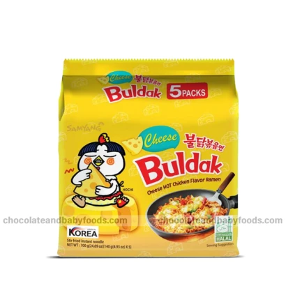 Samyang Buldak Cheese Hot Chicken Flavor Ramen Noodles (5pcs) 700gm