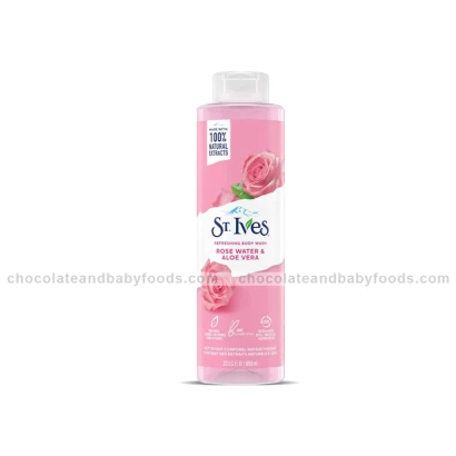 ST. Ives Rose Water & Aloe Vera Body Wash 650ml