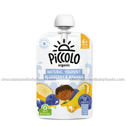 Piccolo Organic Natural Yoghurt Blueberry & Banana (6+mnths) 100gm