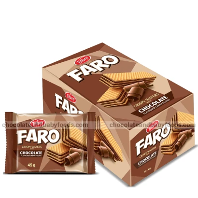 Tiffany Faro Crispy Wafers with Chocolate Flavored Cream Filling (12pcs Box) 540gm