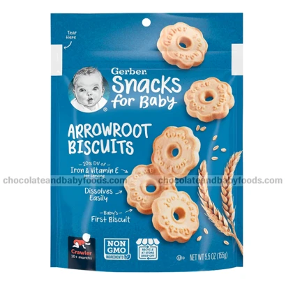 Gerber Snack for Baby Arrowroot Biscuits (From 10+mnths) 155gm