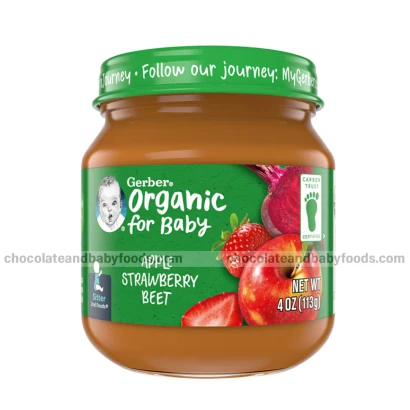 Gerber Organic For Baby Apple, Strawberry & Beet (From 6+mnths) 113gm