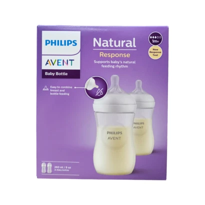 Philips Avent Natural Response Feeding Bottle (1m+) 260ml (2pcs Box)