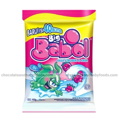 Big Babol Rasa Stroberi & Krim 132gm