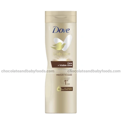 Dove Body Love Care + Visible Glow Self-Tan Lotion Medium To Dark 400ml