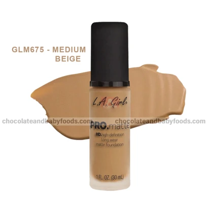 L.A.Girl Pro.Matte GLM675 - Medium Beige Matte Liquid Foundation 30ml