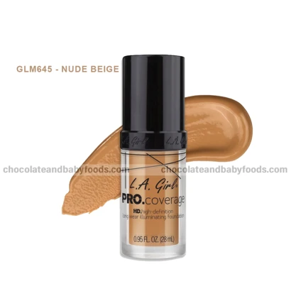 L.A.Girl Pro.Coverage GLM645 - Nude Beige Liquid Foundation 28ml