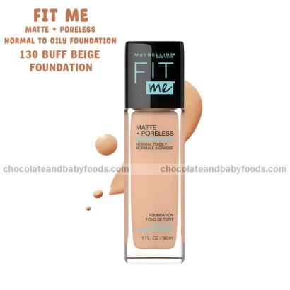 Maybelline Fit Me Matte + Poreless 130 Buff Beige Foundation (Normal to Oily) 30ml