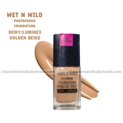 Wet N Wild Photofocus Dewy Lumineux Golden Beige Foundation 28ml