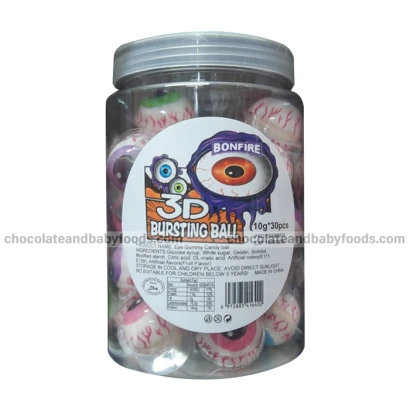 Bonfire 3D Bursting Eye Gummy Candy Ball (30pcs) 300gm