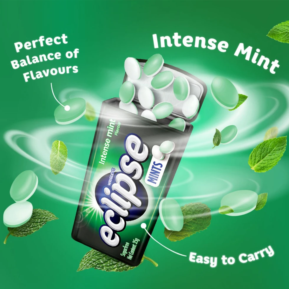 Eclipse Intense Mint Flavor Mints (Sugar Free) 8pcs Box 280gm ...