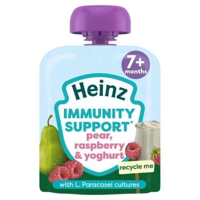 Heinz Immunity Support Pear, Raspberry & Yoghurt Puree (7+mnths) 85G