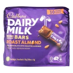 Cadbury Dairy Milk Chocolate Roasted Almond Mini Bars (10pcs) 125gm