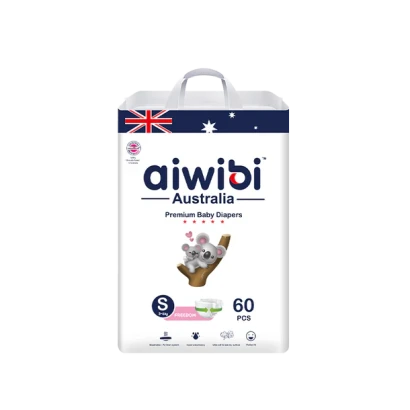 Aiwibi Australia Premium Baby Diapers S (4-8KG) 60pcs